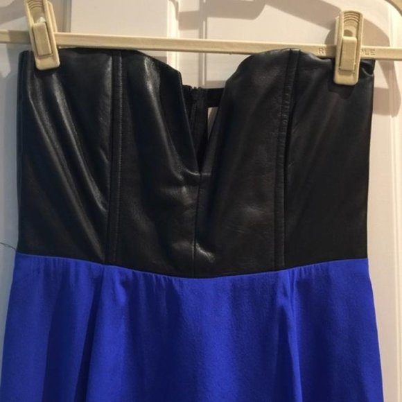 Michelle Mason Leather & Silk Corset Mini Dress - Picture 7 of 9